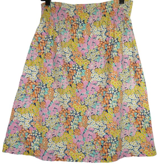 Dresses & Skirts - Women's Size Large Floral Retro A-Line Knee Length Skirt, Pockets